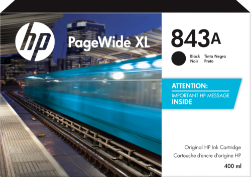 HP PageWide XL 843A Black Ink Cartridge 400ml