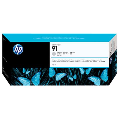 HP DesignJet 91 Light Gray Ink Cartridge 775ml