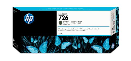 HP DesignJet 726 Matte Black Ink Cartridge 300ml