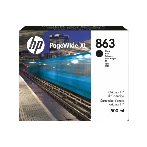 HP PageWide XL 863 Black Ink Cartridge 500ml