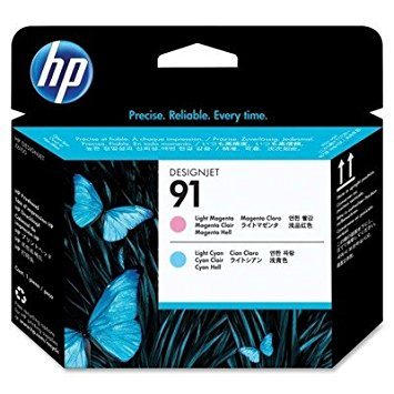 HP DesignJet 91 Light Magenta/Light Cyan Printhead.