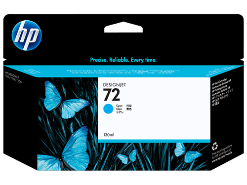 HP DesignJet 72 Cyan Ink Cartridges.  130ml