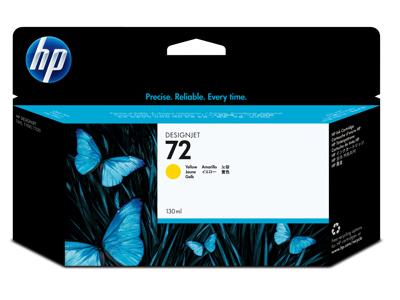 HP DesignJet 72 Yellow Ink Cartridges.  130ml