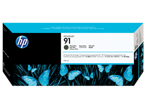 HP DesignJet 91 Matte Black Ink Cartridge 775ml