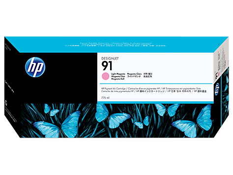 HP DesignJet 91 Light Magenta Ink Cartridge 775ml