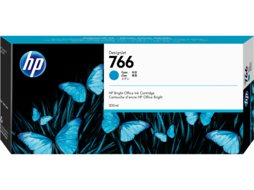 HP DesignJet 766 Cyan Ink Cartridge 300ml
