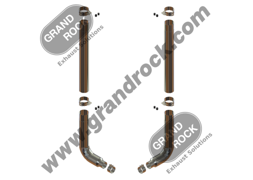 8" DUPLEX STACK KIT, 94-02 PETE 379, RETRO FIT