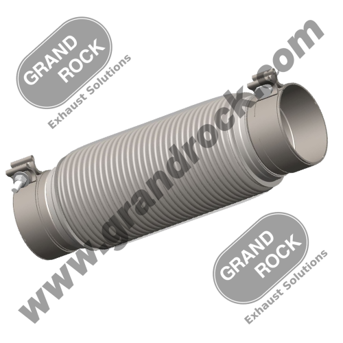 BELLOWS, 4" X 16" 304 SS W/CLAMPS