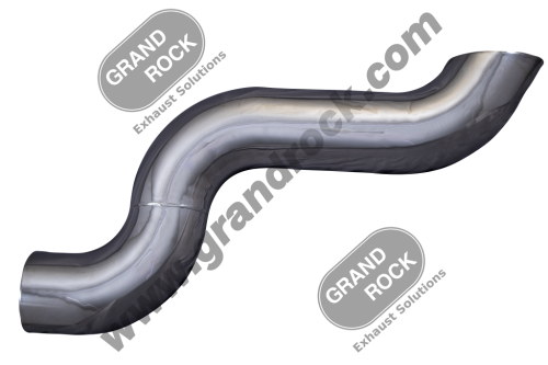 STACK DUMP,5"3-BEND OD/MITER CHR