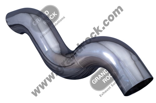 STACK DUMP,5"3-BEND ID/MITER CHR