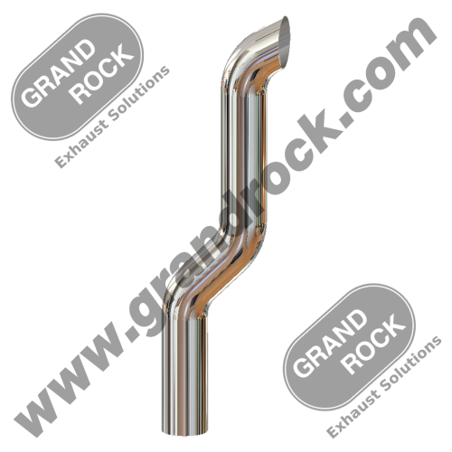 STACK DUMP,5"3-BEND OD/MITER CHR