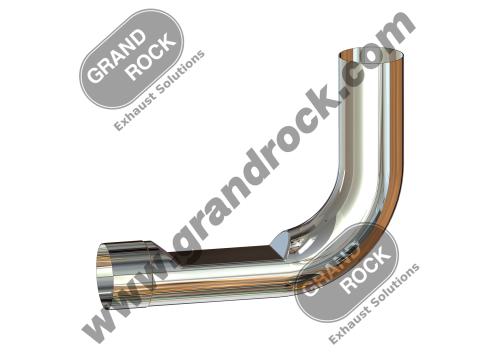 ELBOW,5"90DEG ID/OD FLAT CHR