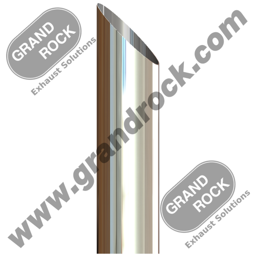 5" X 20" ANGLE CUT OD CHROME