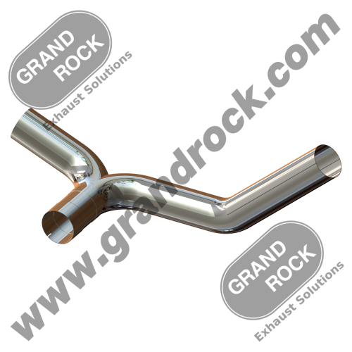 5" C/R, Y-PIPE, ID/OD/OD, CHROME