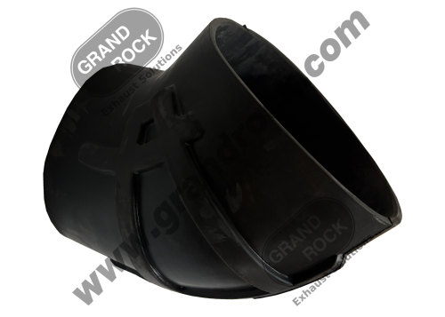 ELBOW 7" 53 DEG. RED. 6", RUBBER