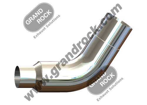 TAPERED ELBOW, 8"X60DEG, R5" OD, CHR