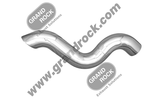 STACK DUMP,5"3-BEND OD/MITER CHR