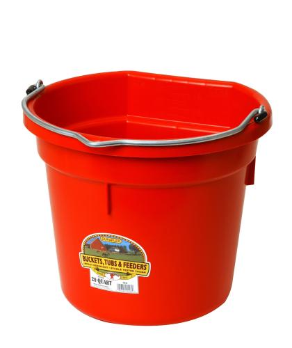 Bucket  Flat Back Red 20 Qt