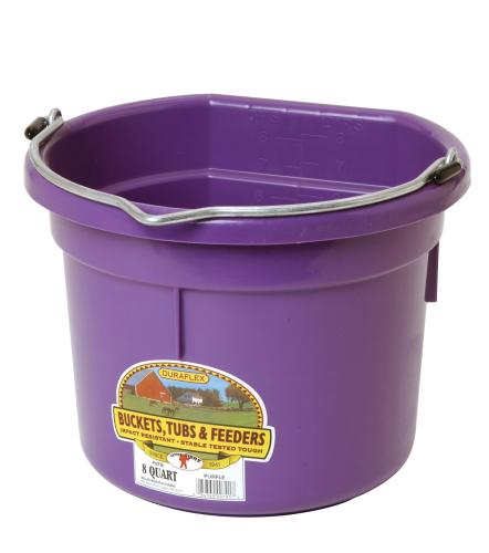 Bucket  Flat Back Purple 8 Qt