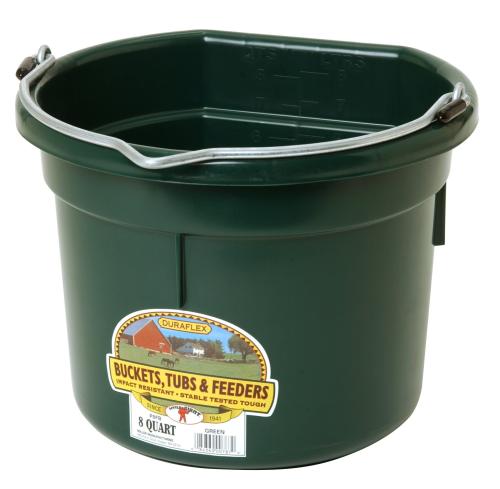 Bucket  Flat Back Green 8 Qt