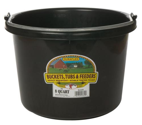 Bucket  Plastic 8Qt. Black