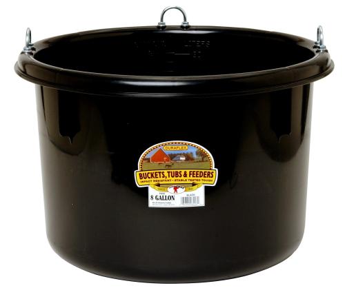Feeder Plastic Rnd 8Gal Black