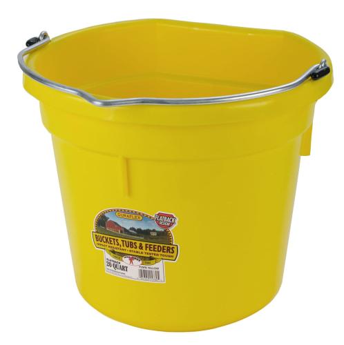 Flat Back Bucket Yellow 20 Qt
