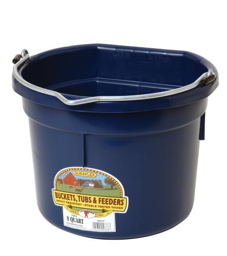 Bucket  Flat Back Navy 8 Qt