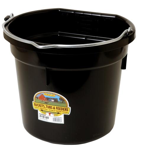 Bucket  Flat Back Black 20 Qt