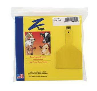 Z-Tag Cow Yellow Blank 25S