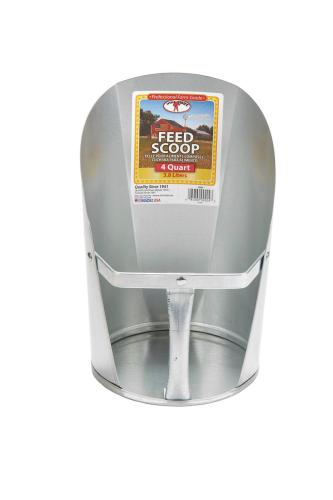 Feed Scoop Galvanized 4 Quart