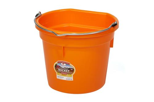 Bucket  Flat Back Orange 20 Qt