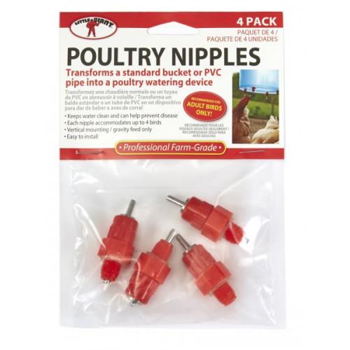 Poultry Nipple Side Mount 4Pk