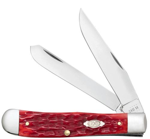 Case  Drk Red Bone Peach Trapper W/Clip (6254Ccs)