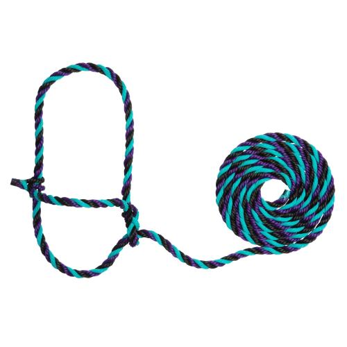 Poly Rope Cow Halter Pur/Blk/Tea