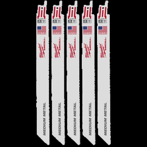 Milwaukee 18Tpi 9" Sawzall Bl Metal 5Pk