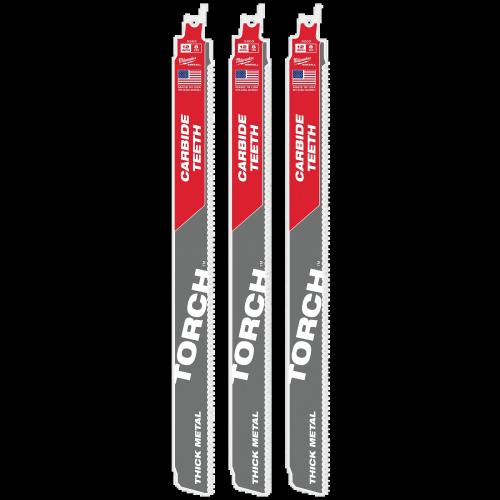 Milwaukee 7Tpi 12" Sawzall Blade Carbide 5Pk Torch 3Pk