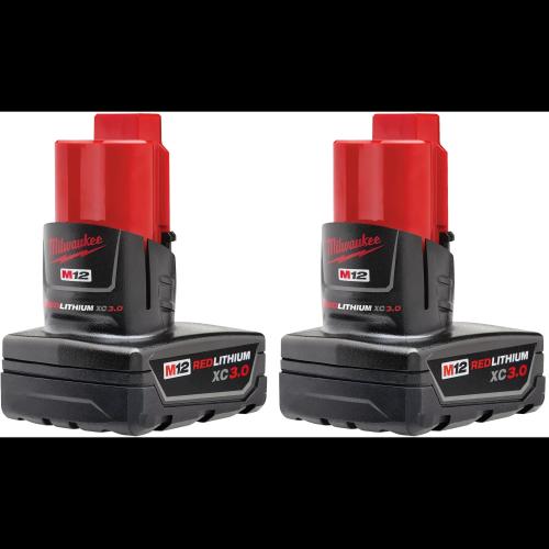 Milwaukee M12 Battery 3.0Xc 2Pk