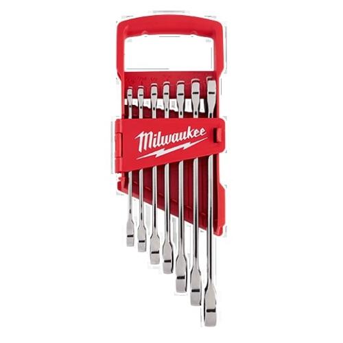 Milwaukee Sae Combo Ratchet Set 7Pc