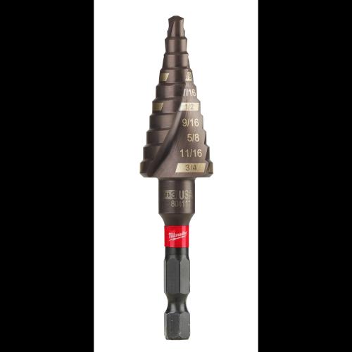 Milwaukee Step Bit Titanium 3X3/16-3/4