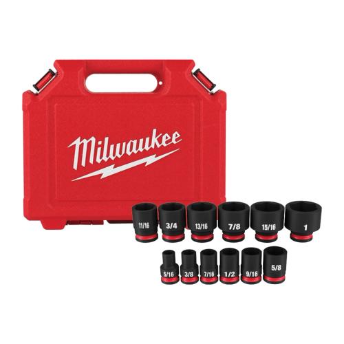 Milwaukee 12Pc Impact Socket Set 3/8" Dr