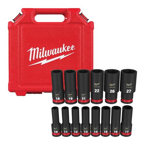 Milwaukee 14Pc Impact Deep Socket Set 1/2 Dr