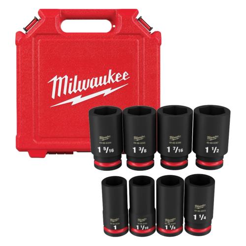 Milwaukee 8Pc Impact Deep Socket Set 3/4