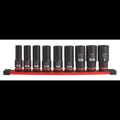 Milwaukee 9Pc Impact Deep Socket Set 1/2"