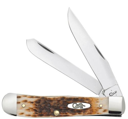 Case 00163 Amberbone Peachseed Jig Trapper