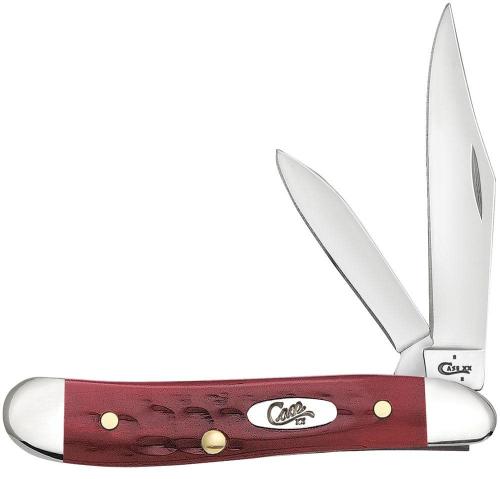 Case 2 Blade Pocket Worn Old Red Bone 00781