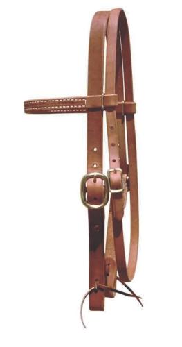 Berlin Leather Band Headstall 1"