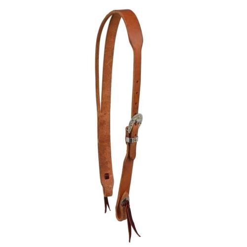 Berlin Leather Headstall Split Ear Floral Buckle