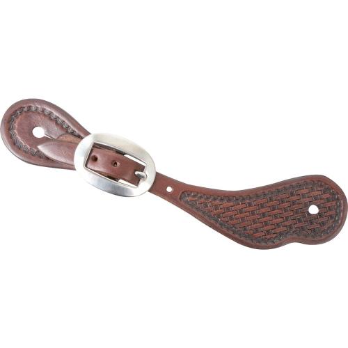 Spur Strap Cowboy Med Chocolate Skirting Mini Basket Tooling