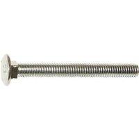 Midwest Fastener 01085 Carriage Bolt, 5/16-18 in Thread, NC Thread, 5 in OAL, Zinc, 2 Grade